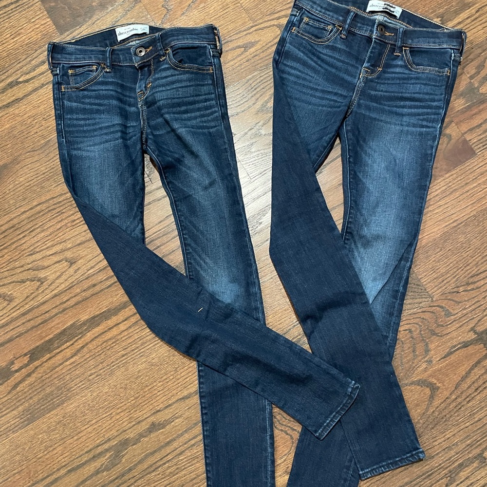 Two Pairs of sz 12 Slim ABERCROMBIE & FITCH jeans-Like New